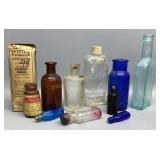 Group of Small Glass Medicine Bottles