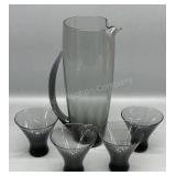 Black to Clear Glass Water Set