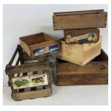 6 Wooden Crates & Boxes