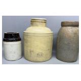 3 Crocks 1/4 To 1 Gallon