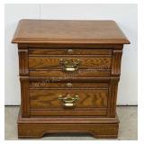 Lexington Oak2 Drawer Nightstand 24x17x24in