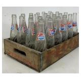 Wooden Pepsi Crate With Bottles