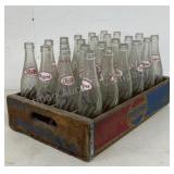 Wooden Pepsi Crate With Bottles