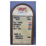 Miller Light Menu Style Board18inx33in