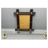 Cross Point Fram w/ Porcelain Buttons, Glass