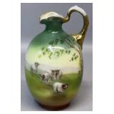 Royal Bayreuth Miniature Pitcher w/ Sheep 4 in