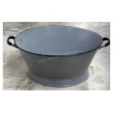 Nice 28in Large Granite Double Handled Wash Tube