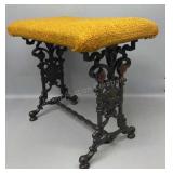 Nice Old Cast Iron Fireside Bench 16in Tall