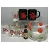 Falstaff Glasses Marlboro Mugs Blatz Bottle