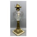 Marble Base 15in Tall Oil Lamp