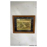 Blaeu Framed Wall Map 26x32in