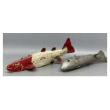 Pair of Handmade Wooden Fish Decoys