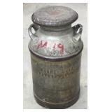 Milk Can Marked Borden KCMO