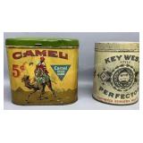 Pair of Cigar Tins Camel & Key West