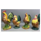 4 Chicken & Roosters 7-9in