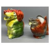 Royal Bayreuth Parrot Creamer & Dog Creamer