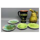 Royal Bayreuth Cabbage Dishes & Pear Pitcher