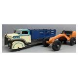 Metal Grader & Truck Both Missing Parts 12in Long