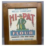 Hi Pat Flour Advertising Sack Framed, Booneville,