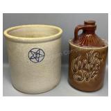 2 Gallon Crock w/ Line & Cookie Jug