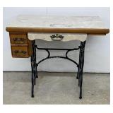Faux Marble Tredle Base Table