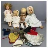 Composition  Dolls, Doll Clothes, Barbie, Basket