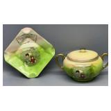 Royal Bayreuth Jack & Jill sugar & Tray
