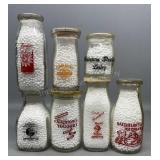 7 Glass Cream Bottles