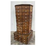 Original Rotating Country Store Hardware Cabinet