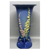 Roseville Blue Foxglove Vase 14.5in Tall