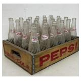 Wooden Pepsi Crate With Bottles