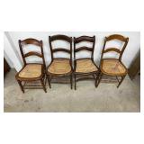 4 Cane Seat Chairs