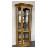 74in Tall Oak Curio Cabinet To Repair