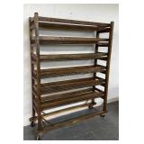 Original Wooden Shoe Rack 6 Shelves 43x14x58in