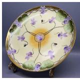 Limoges Hand Painted Violets Plate Artist Signed