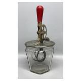 3 Cup Red Handle Hand Crank Kitchen Mixer