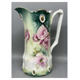 RS Prussia Pink Rose Tankard 9.5in Tall