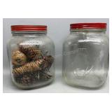Pair of 1 Gallon Cracker Jars