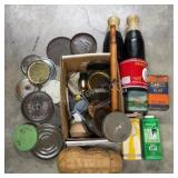 Good Antique Lids, Peanut Ad, Tins, and More