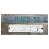 Metal Street Signs - Walker and Third Street