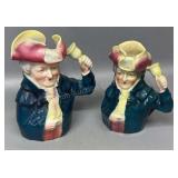 2 Royal Bayreuth Bell Ringer Toby Pitchers