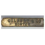 Old Iron Gilbert & Co 11in Plaque