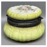 Pairpoint Satin Glass Dresser Box 5in Across