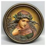 Bradley & Hubbard Hanging Portrait Plaque 8in