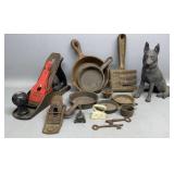 Group of Cast Iron Goods & Handplanes