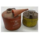 Pair of Gas Cans John Deere & Other