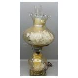 Floral Glass Electric Lamp