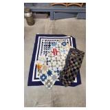 Modern Blue Quilt, MFA Sack and More- Some Damage