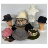 Old Hats, Manikin Heads, Purses, Hat Box