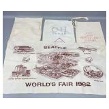 Bank Bags, Sugar Sack, 1962 Worlds Fair Cloth